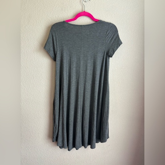 NWT Mittoshop Green Label Bamboo EcoFriendly Gray Pocketed Trapeze TShirt Dress - Picture 4 of 8